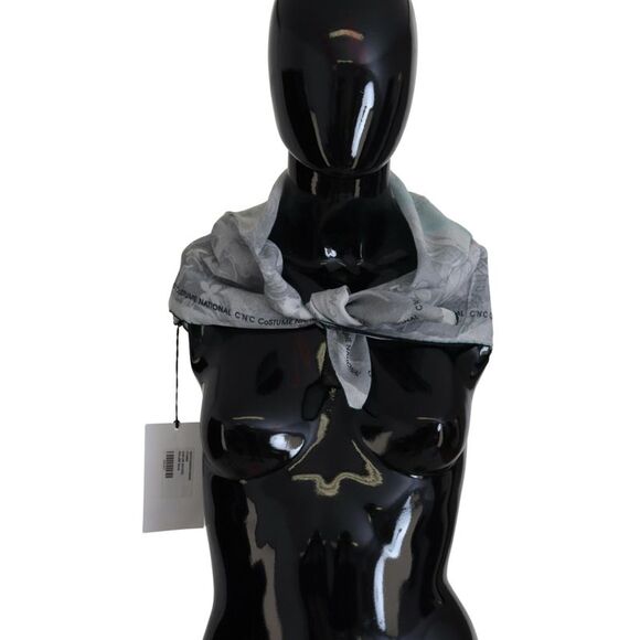Costume National Elegant Grey Cotton Square Women's Scarf